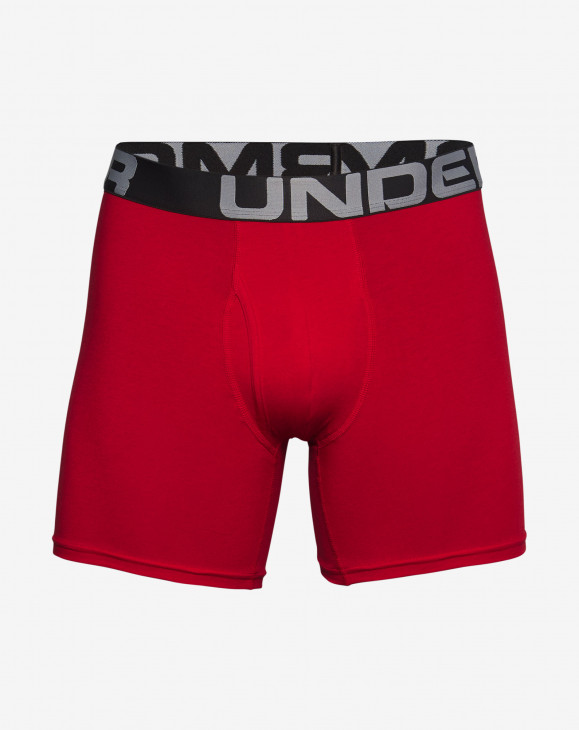 detail Pánské boxerky Under Armour UA Charged Cotton 6in 3 Pack-RED