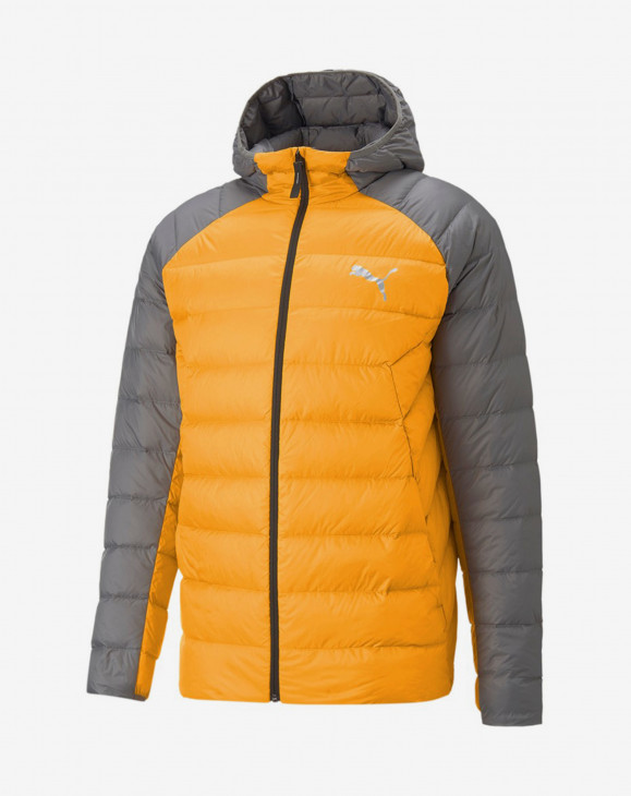 detail Pánská zimní bunda Puma PackLITE Hooded Down Jacket Tangerine